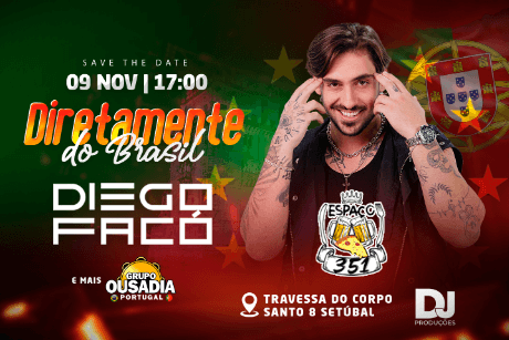 Diego Facó diretamente do Brasil O cantor do Gin de fruta