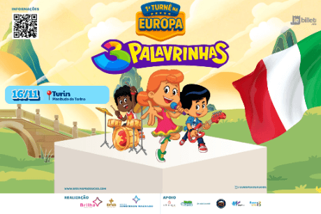 3 PALAVRINHAS pela 1ª vez na Europa (TORINO- IT)