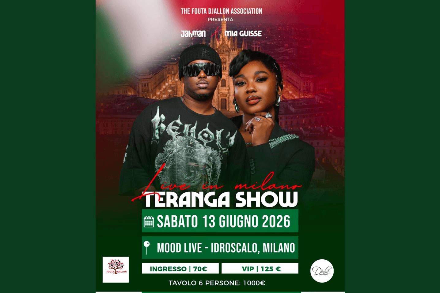 TERANGA SHOW-LIVE MILANO JAHMAN X-PRESS & MIA GUISSE IN CONCERTO