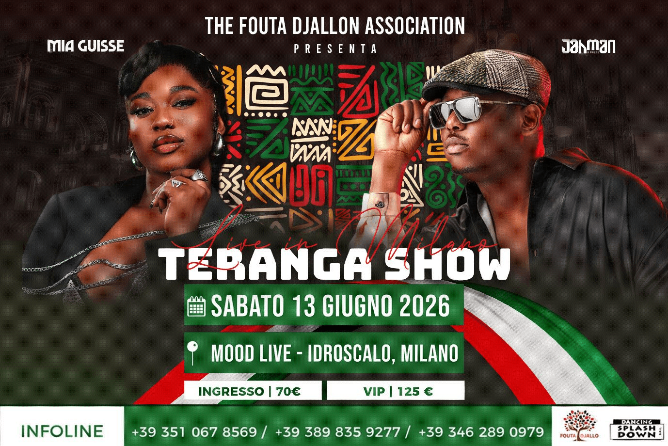 TERANGA SHOW-LIVE MILANO JAHMAN X-PRESS & MIA GUISSE IN CONCERTO
