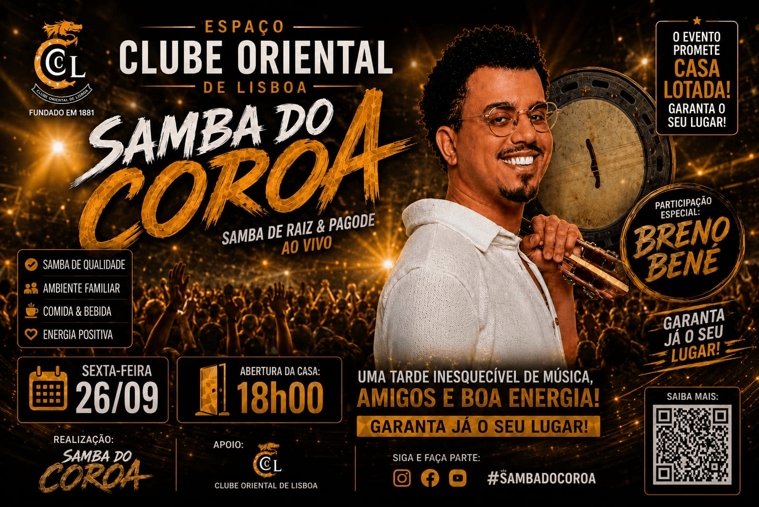 Samba Do Coroapt Convida Breno Bené SAMBA RAIZ E PAGODE..AO VIVO. PARTICIPAÇÃO BRENO BENÉ